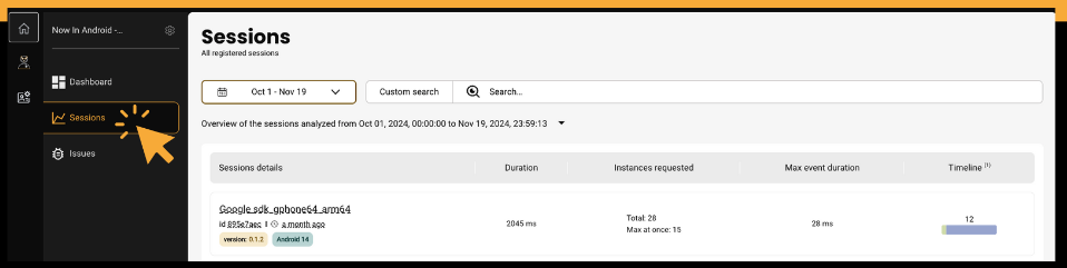 Max Event Duration: Notice the 1-second delay in this column, showing how long the main thread was blocked.